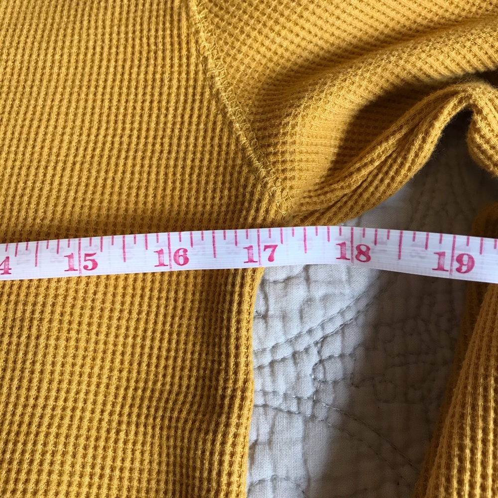 2 for $10 Mustard Waffle Thermal Long Sleeve - Picture 7 of 7